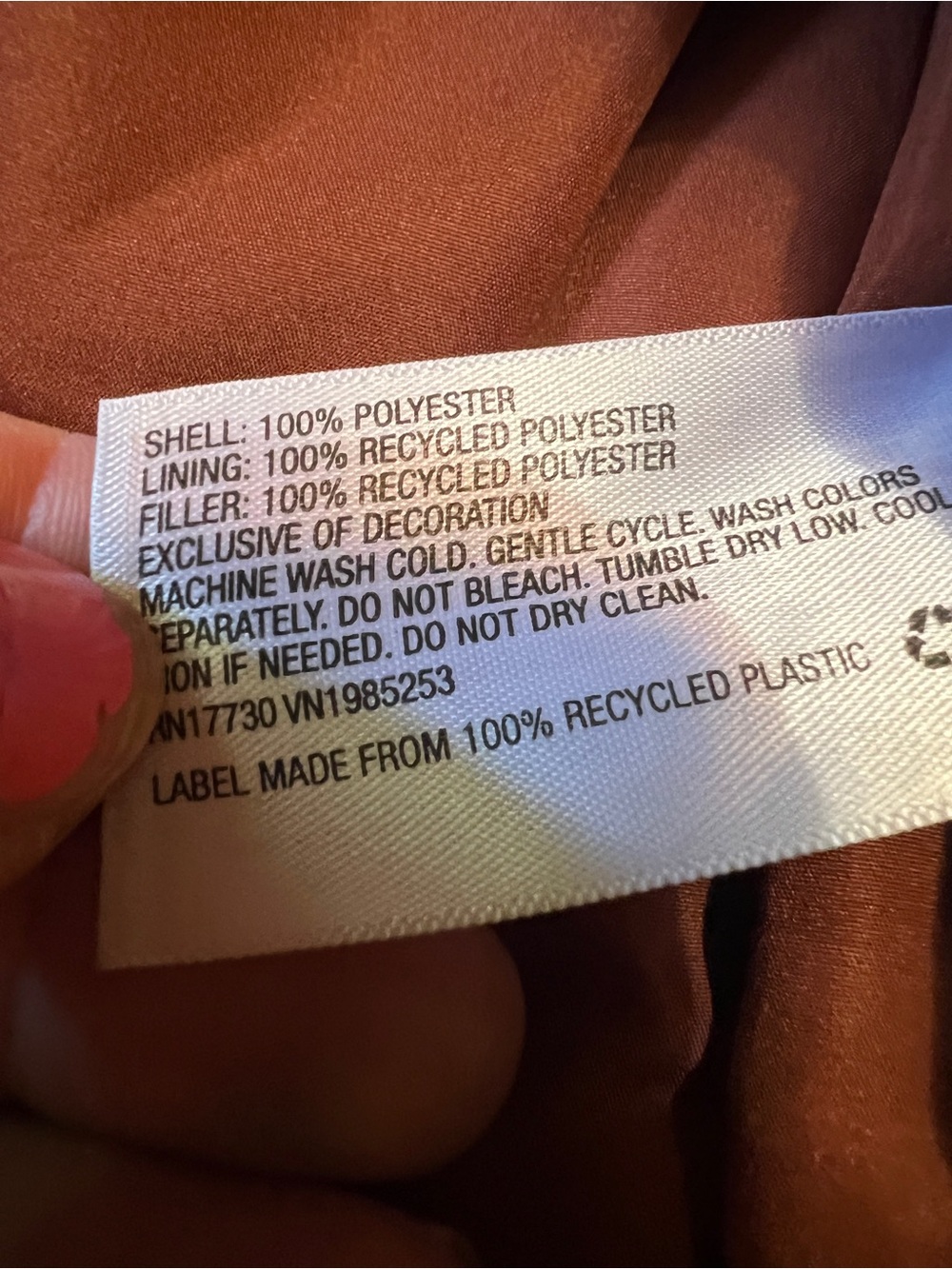All in motion Rust Puffer Jacket L - Picture 5 of 10